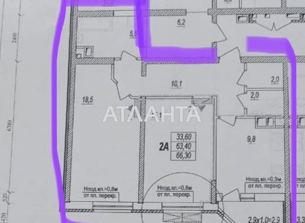 2-комнатная квартира по адресу ул. Прохоровская (площадь 66,3 м2) - Atlanta.ua - фото 2