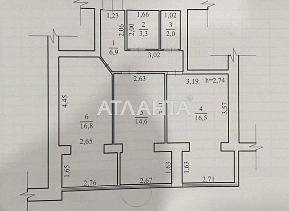 2-кімнатна квартира за адресою вул. Плієва (площа 62,0 м2) - Atlanta.ua - фото 9