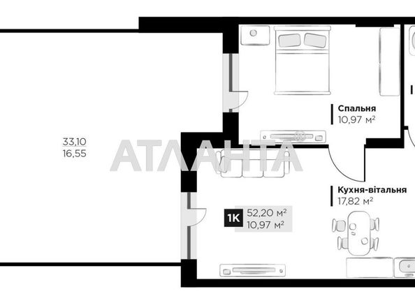 1-room apartment apartment by the address st. Galitskaya (area 52,2 m2) - Atlanta.ua - photo 5