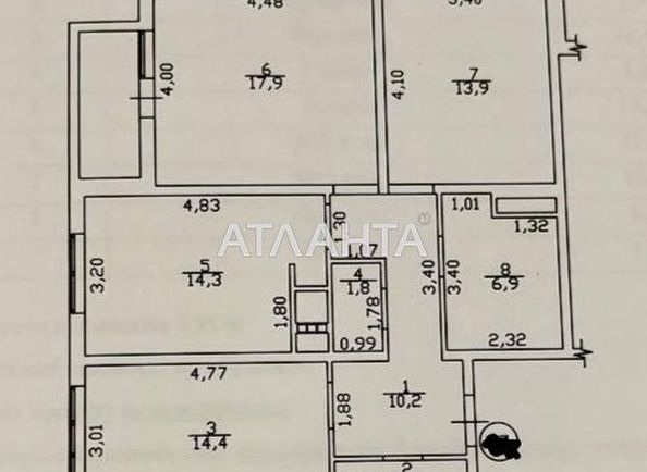 3-rooms apartment apartment by the address st. Lyustdorfskaya dor Chernomorskaya dor (area 83,2 m2) - Atlanta.ua - photo 19