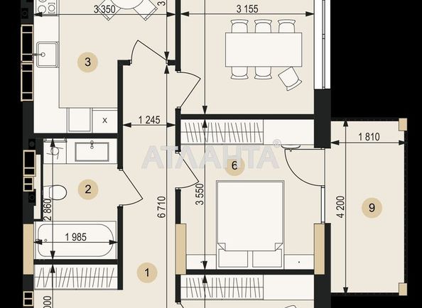 3-rooms apartment apartment by the address st. Pasechnaya ul (area 83,1 m2) - Atlanta.ua - photo 3
