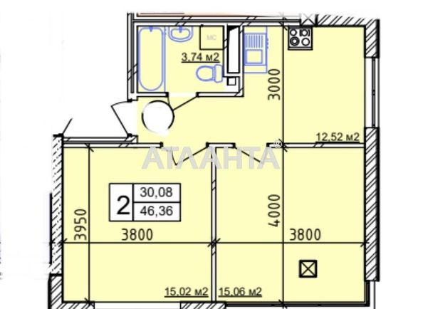 2-rooms apartment apartment by the address st. Geranevaya (area 46,0 m2) - Atlanta.ua - photo 2