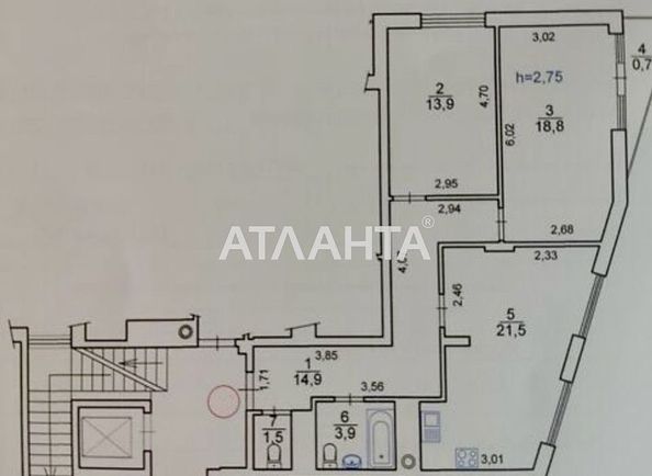 2-rooms apartment apartment by the address st. Perfetskogo L ul (area 75,2 m2) - Atlanta.ua - photo 9