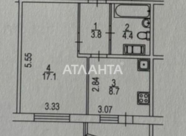 1-комнатная квартира по адресу ул. Стеценко (площадь 37,0 м2) - Atlanta.ua - фото 11