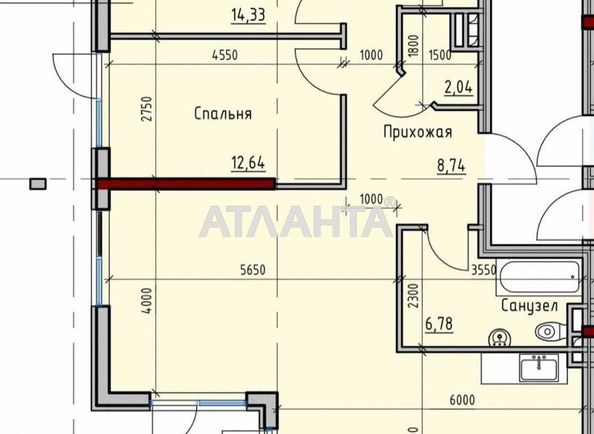 1-room apartment apartment by the address st. Dachnaya (area 91,0 m2) - Atlanta.ua - photo 4