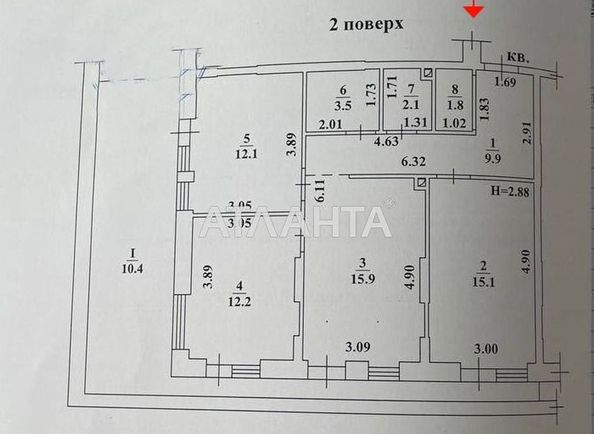 3-rooms apartment apartment by the address st. Radostnaya (area 83,0 m2) - Atlanta.ua - photo 3
