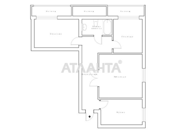 3-rooms apartment apartment by the address st. Admiralskiy pr Lumumby pr (area 68 m²) - Atlanta.ua - photo 44
