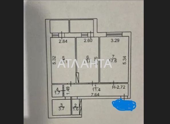 2-кімнатна квартира за адресою вул. Гагаріна (площа 66,7 м2) - Atlanta.ua - фото 7