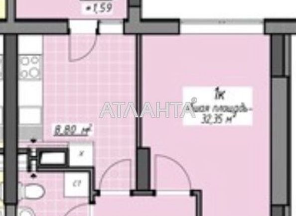 1-room apartment apartment by the address st. Glushko ak pr Dimitrova pr (area 32,0 m2) - Atlanta.ua - photo 4