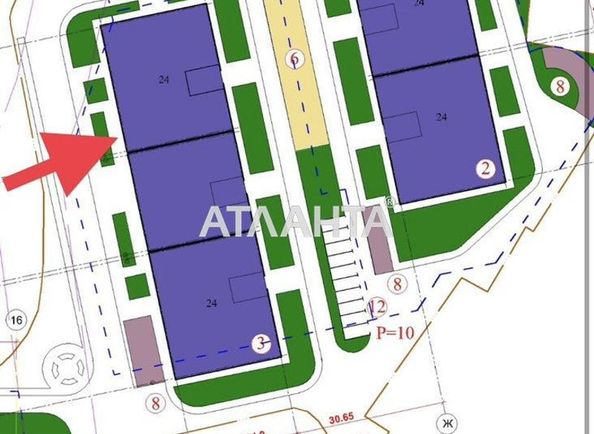 1-комнатная квартира по адресу Тополинный пер. (площадь 30,7 м²) - Atlanta.ua - фото 2