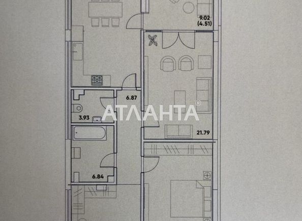 2-кімнатна квартира за адресою вул. Рєпіна (площа 97,0 м2) - Atlanta.ua - фото 5
