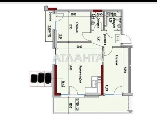 2-rooms apartment apartment by the address st. Donskogo Dmitriya (area 68,4 m2) - Atlanta.ua - photo 11