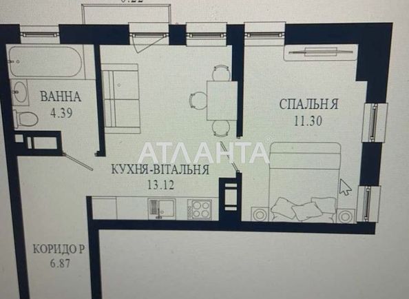 1-room apartment apartment by the address st. Zelenaya (area 36,0 m2) - Atlanta.ua - photo 16
