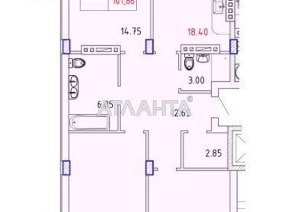 3-rooms apartment apartment by the address st. Bocharova gen (area 99,6 m2) - Atlanta.ua - photo 10