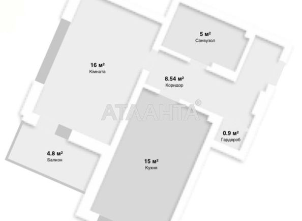 1-комнатная квартира по адресу ул. Ушинского (площадь 45 м²) - Atlanta.ua - фото 14