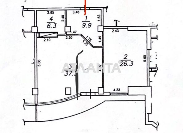 2-кімнатна квартира за адресою вул. Французький бульв. (площа 92 м²) - Atlanta.ua - фото 9