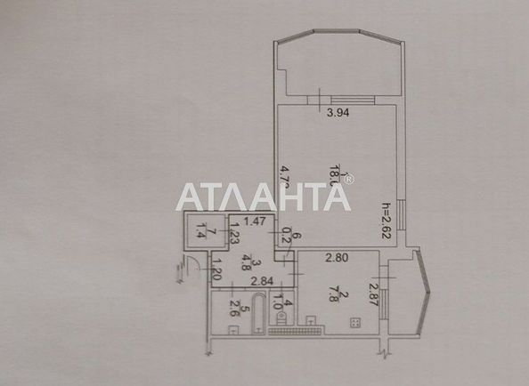 1-комнатная квартира по адресу Добровольского пр. (площадь 44,0 м2) - Atlanta.ua - фото 13