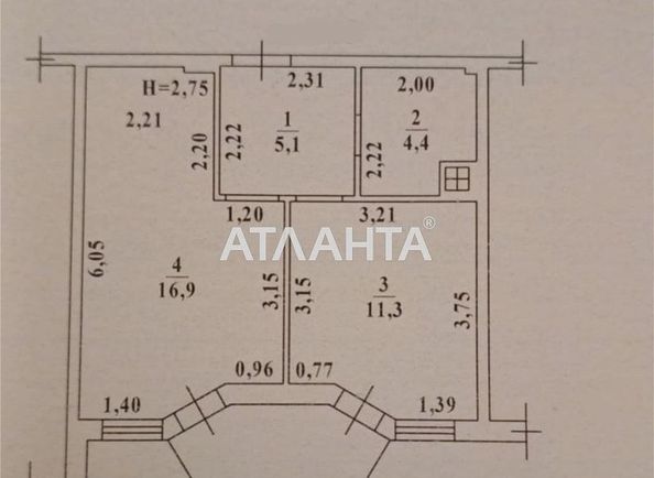 1-комнатная квартира по адресу ул. Радужный м-н (площадь 39,5 м2) - Atlanta.ua - фото 7
