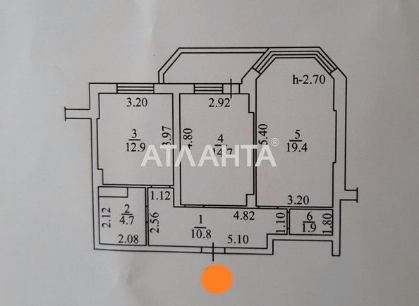 2-комнатная квартира по адресу Овидиопольская дор. (площадь 68,0 м2) - Atlanta.ua - фото 6