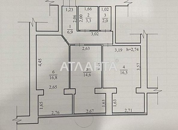 2-кімнатна квартира за адресою вул. Плієва (площа 61,0 м2) - Atlanta.ua - фото 7