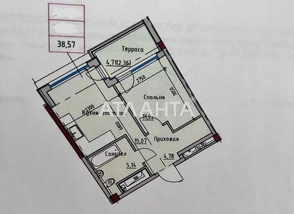 1-room apartment apartment by the address st. Primorskaya Suvorova (area 38,6 m2) - Atlanta.ua - photo 9
