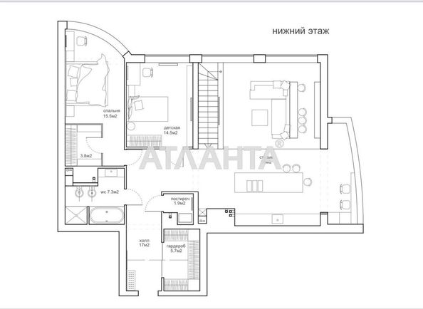 4+-rooms apartment apartment by the address st. Novoberegovaya (area 184,7 m2) - Atlanta.ua - photo 19