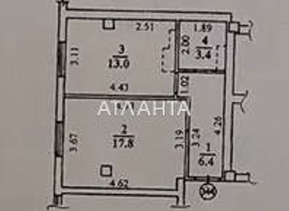 1-комнатная квартира по адресу ул. Разумовская (площадь 40,6 м2) - Atlanta.ua - фото 15