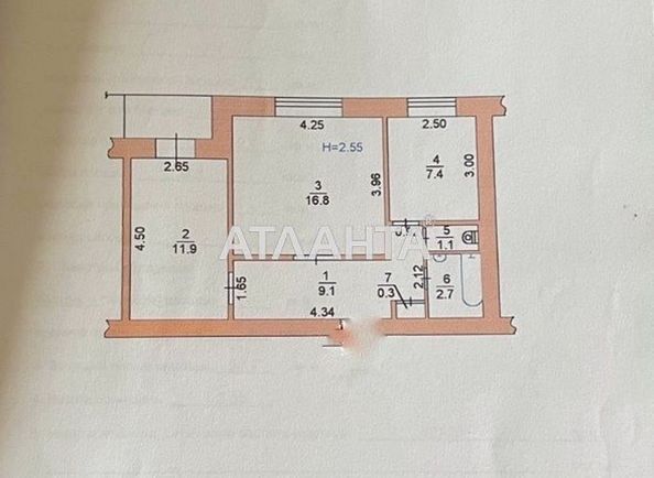 2-rooms apartment apartment by the address st. Mira pr Lenina (area 50,7 m2) - Atlanta.ua - photo 2
