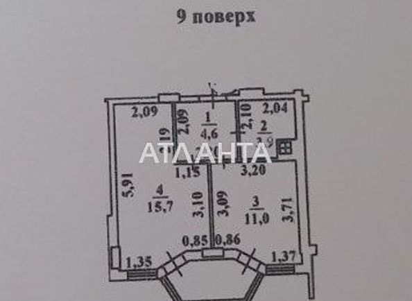 1-room apartment apartment by the address st. Raduzhnyy m n (area 38,3 m2) - Atlanta.ua - photo 6