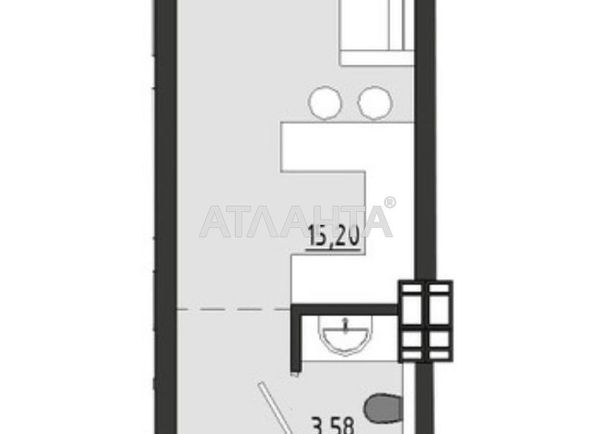 1-комнатная квартира по адресу ул. Чехова (площадь 23,1 м2) - Atlanta.ua - фото 9