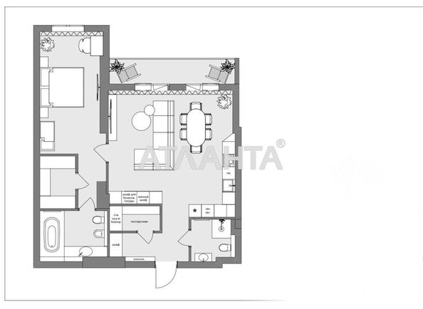 2-rooms apartment apartment by the address st. Genuezskaya (area 86,6 m2) - Atlanta.ua - photo 20