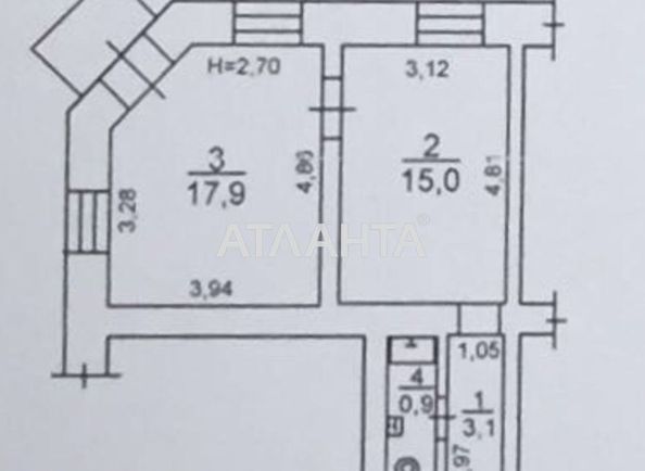 1-комнатная квартира по адресу ул. Гимназическая (площадь 38 м²) - Atlanta.ua - фото 10
