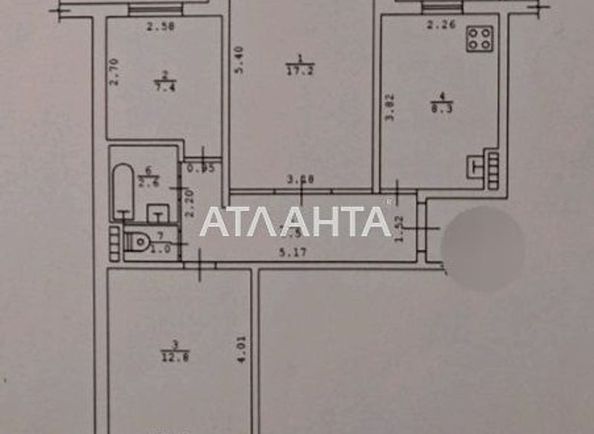3-комнатная квартира по адресу ул. Героев обороны Одессы(Героев Сталинграда) (площадь 62,0 м2) - Atlanta.ua - фото 14