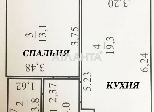 1-кімнатна квартира за адресою вул. Профспілкова (площа 43,5 м²) - Atlanta.ua - фото 16