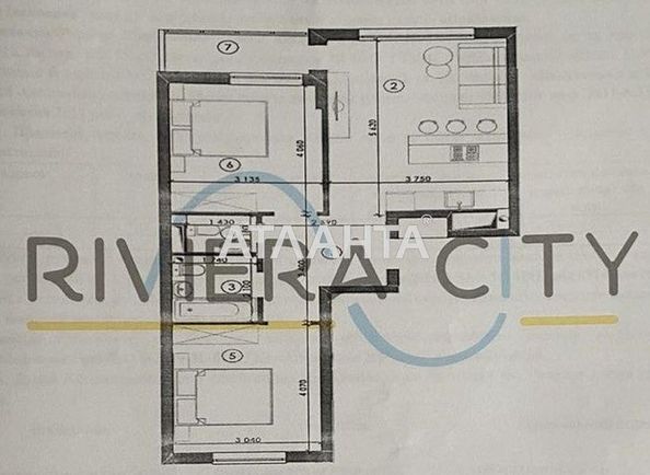 2-rooms apartment apartment by the address st. Chekhova (area 61,0 m2) - Atlanta.ua