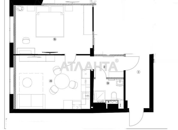 1-room apartment apartment by the address st. Ul Novomostitskaya (area 43,5 m2) - Atlanta.ua - photo 35