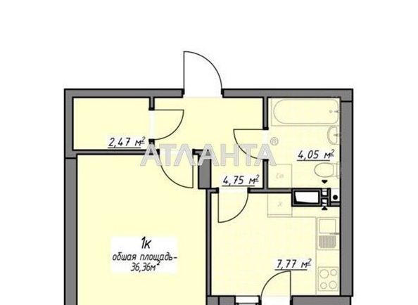 1-room apartment apartment by the address st. Vorobeva ak (area 36,4 m2) - Atlanta.ua - photo 8