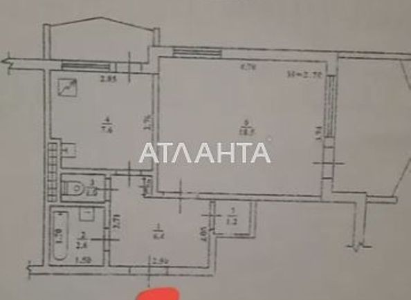 1-комнатная квартира по адресу Днепропетр. Дор. (площадь 43 м²) - Atlanta.ua - фото 8