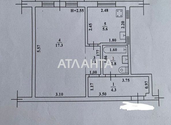 1-комнатная квартира по адресу ул. Космонавтов (площадь 32,0 м2) - Atlanta.ua - фото 7