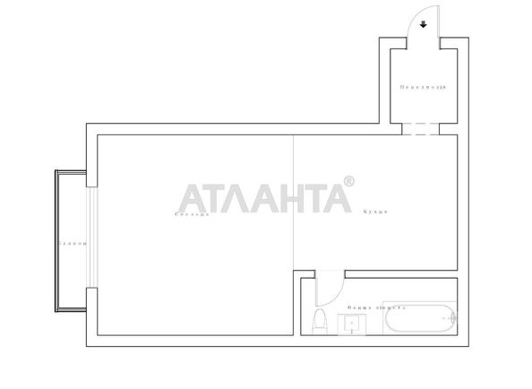 1-room apartment apartment by the address st. Knyazheskaya Baranova (area 41,5 m²) - Atlanta.ua - photo 20