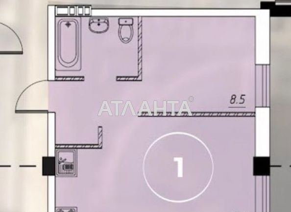 1-room apartment apartment by the address st. Inglezi 25 chapaevskoy div (area 32,1 m2) - Atlanta.ua - photo 2