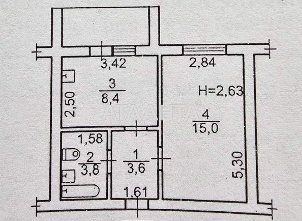 1-room apartment apartment by the address st. Torgovaya (area 33 m²) - Atlanta.ua - photo 9