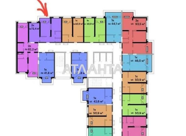 2-rooms apartment apartment by the address st. Gagarina pr (area 72,4 m²) - Atlanta.ua - photo 3
