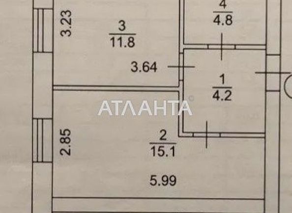 1-room apartment apartment by the address st. Yablonevaya (area 36 m²) - Atlanta.ua - photo 3