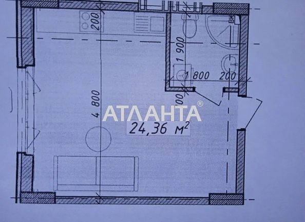 1-кімнатна квартира за адресою вул. Вишнева (площа 24,6 м²) - Atlanta.ua