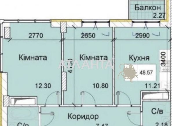 1-кімнатна квартира за адресою вул. Сахарова (площа 50 м²) - Atlanta.ua - фото 5