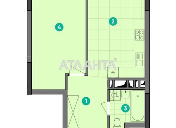 1-комнатная квартира по адресу ул. Виктора Некрасова (площадь 45,7 м²) - Atlanta.ua - фото 12