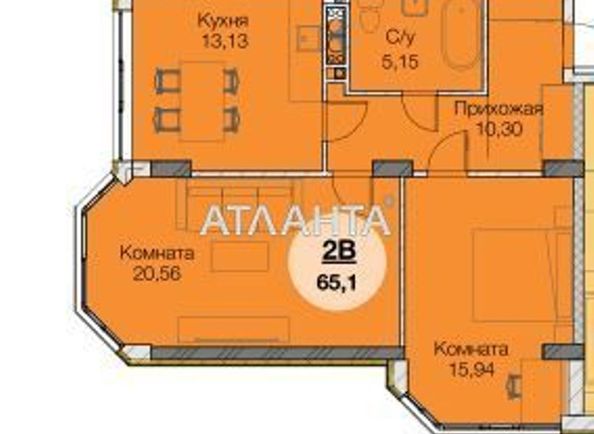 2-комнатная квартира по адресу ул. Паустовского (площадь 65,6 м²) - Atlanta.ua - фото 7