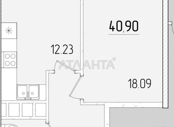 1-room apartment apartment by the address st. Krasnova (area 41 m²) - Atlanta.ua - photo 3