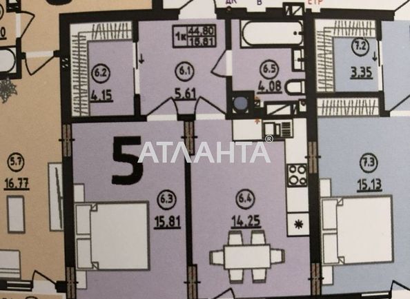 1-room apartment apartment by the address st. Vashingtona Dzh ul (area 44,7 m²) - Atlanta.ua - photo 11